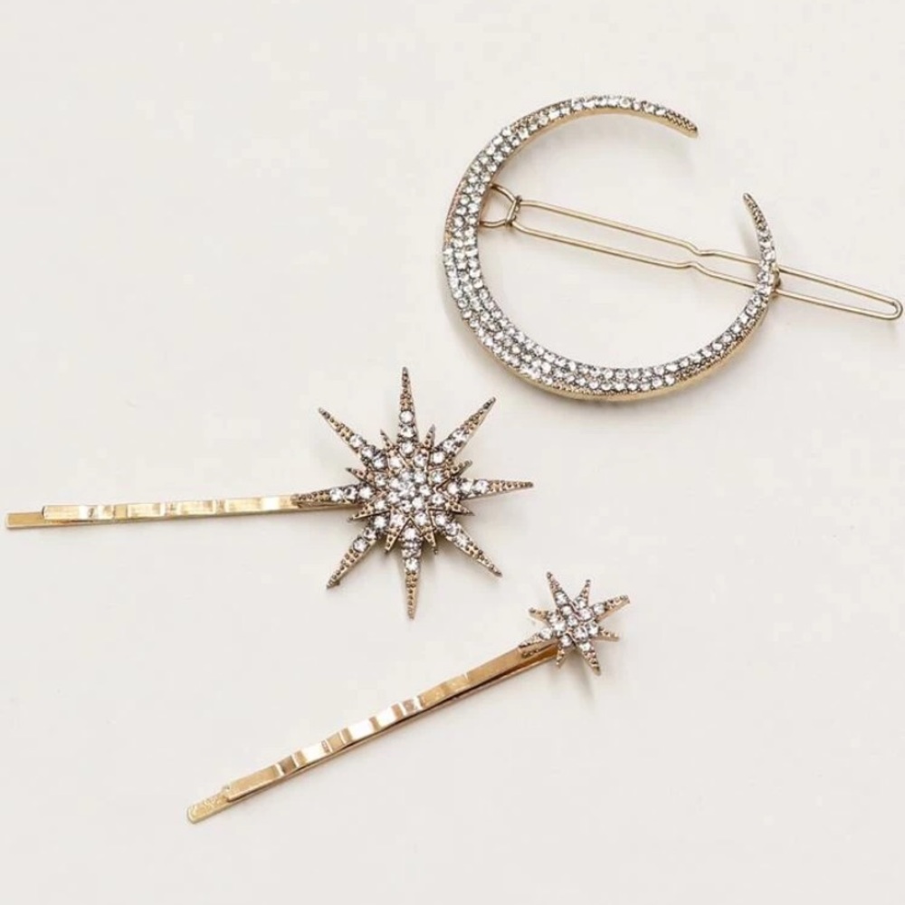 Anthropologie’s BHLDN Star Hair Pins Astria Hair Pin Set✨ - Picture 9 of 11